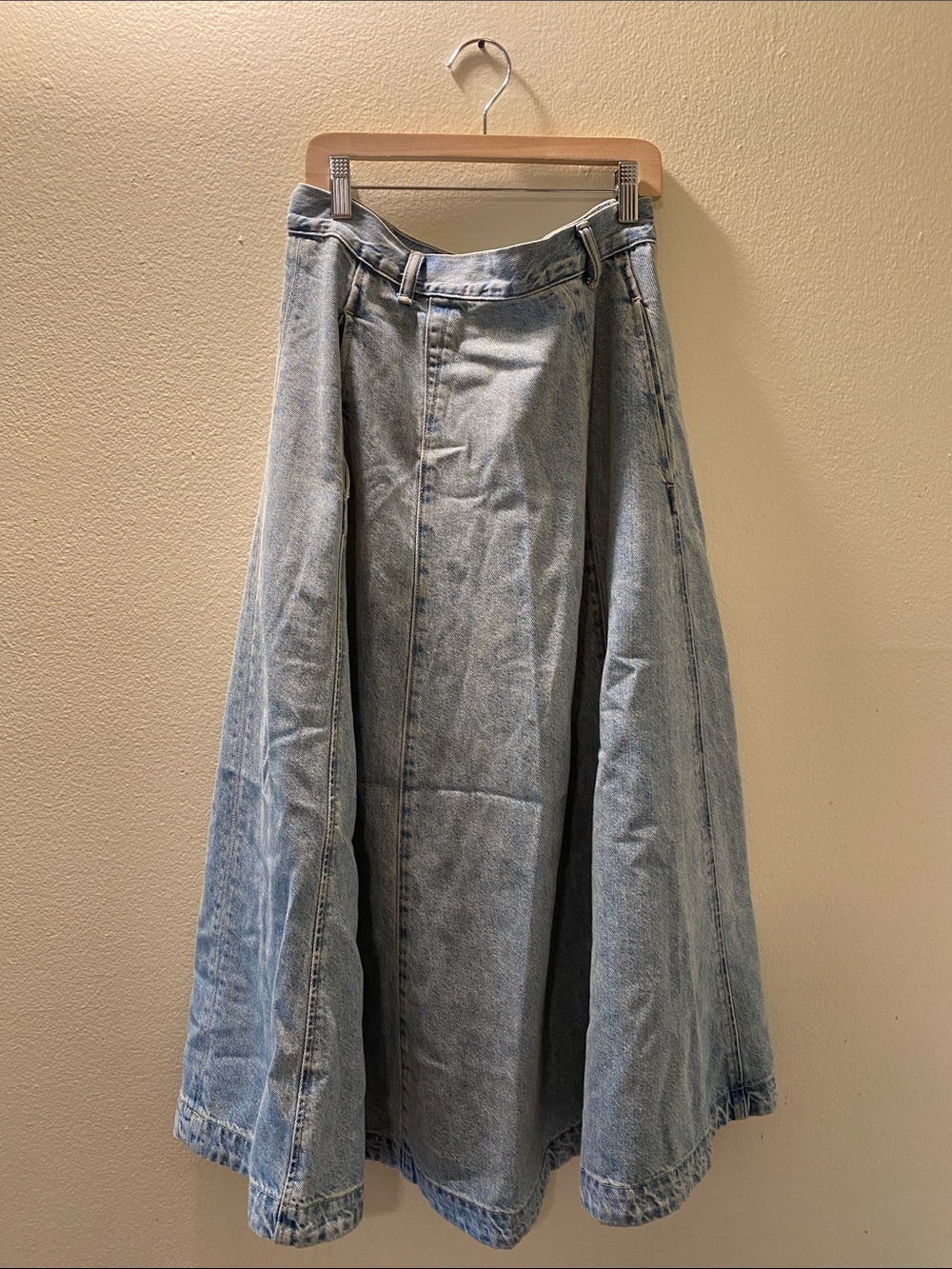 Madewell Light Blue Denim Midi Skirt